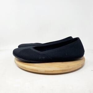 Xero Pheonix Knit Shoes Women 6.5 Black Ballet Flats Barefoot Minimalist Walking